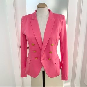 Barbie bumble gum pink double breasted blazer with gold buttons. Oh so Barbie!